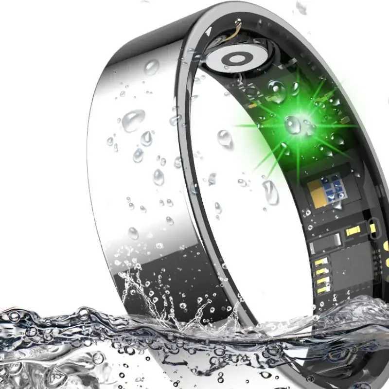 Men Women Smart Ring Sleep Heart Rate Tracker 5ATM Waterproof Long Battery Life Compatible with iPhone/Android Couple Rings W250819