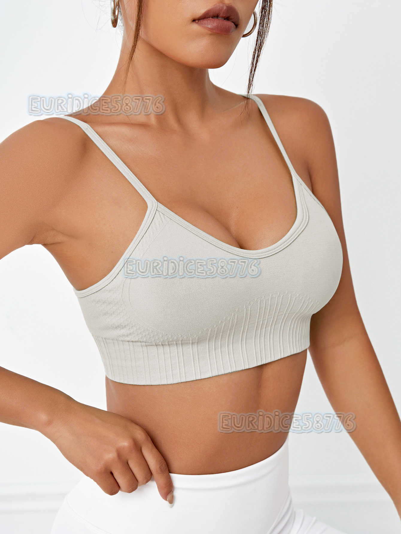Seamless Strap Yoga Back High-strength Shockproof Sports Bra High Elasticity Push-up Underwear Fitness Wear H250819