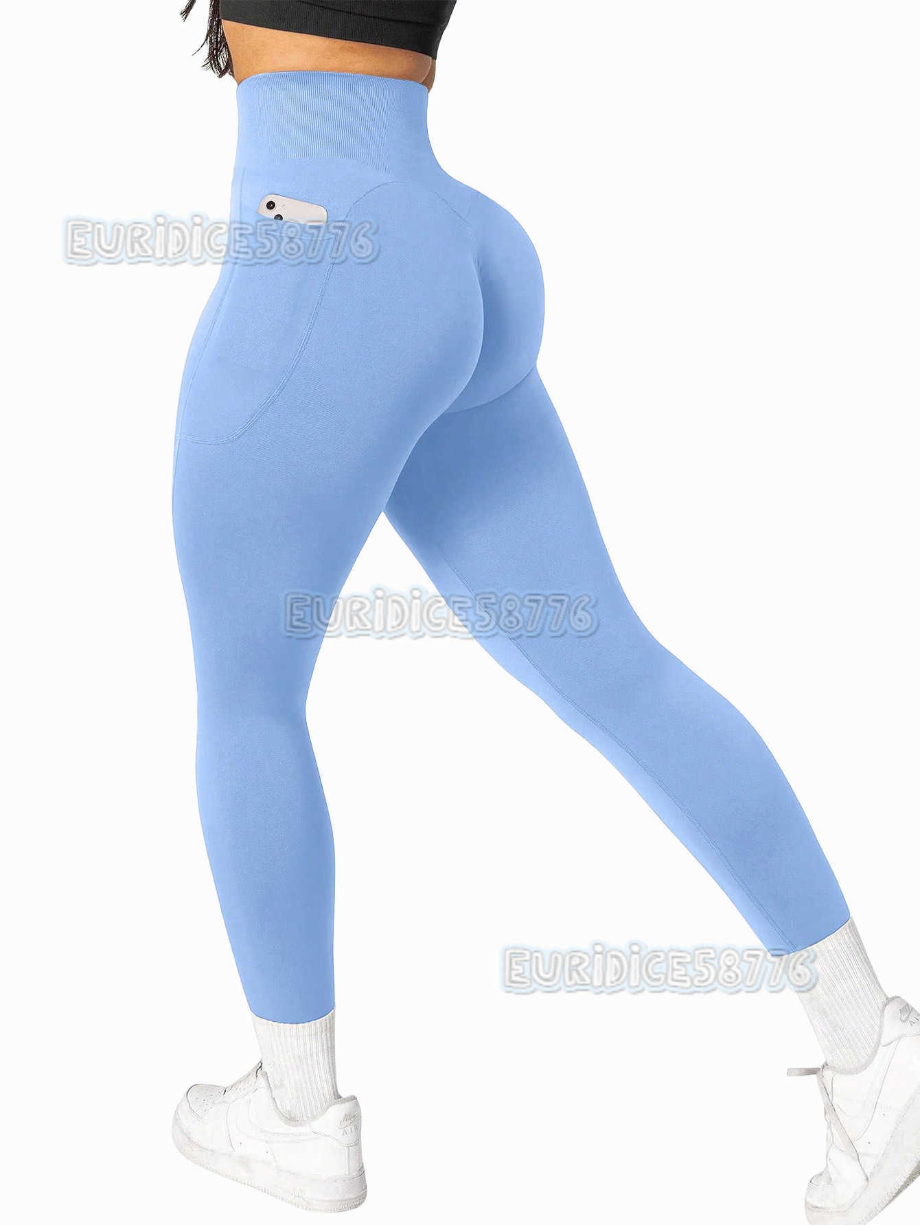 New Solid Color Yoga Pants Naked Feel Pocket Pants Running Cycling Sports Fitness Hip Lift Yoga Long Pants for Women H250819