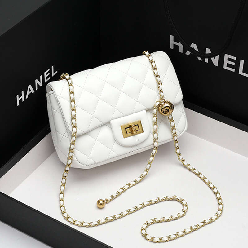 TikTok Live New 2025 Gold Ball Quilted Crossbody Simple Versatile Chain Mini Shoulder Small Square Bag for Women