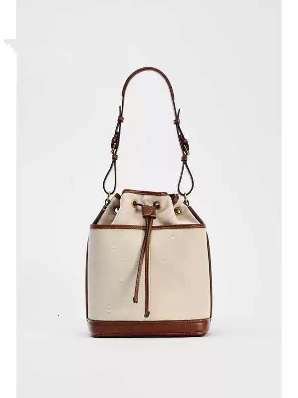 Free shipping designer Bucket Bag Autumn Winter New Denim Patchwork PU Shoulder Bag Large Capacity Bag