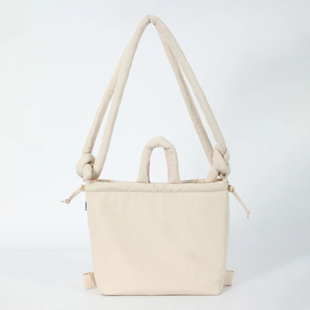 Puffer Backpack For Women Handbag With Top Handle Shoulder Bag Soft Lightweight Drawstring Puffy Tote Carry On Bag 250814