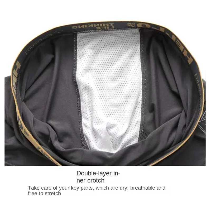 4PCS Mens Solid Color Antibacterial Underwear Mid-Waist Loose Comfortable Breathable Letter Plus Size Boxers Fat Underwear W250819