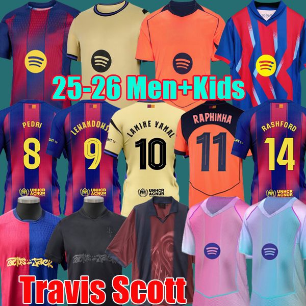 S- 4XL thailand quality 25 26 LAMINE YAMAL BARCALONA soccer jerseys GAVI OLMO football kits 2024 2025 2026 football shirts men barcelone kits youth kids set