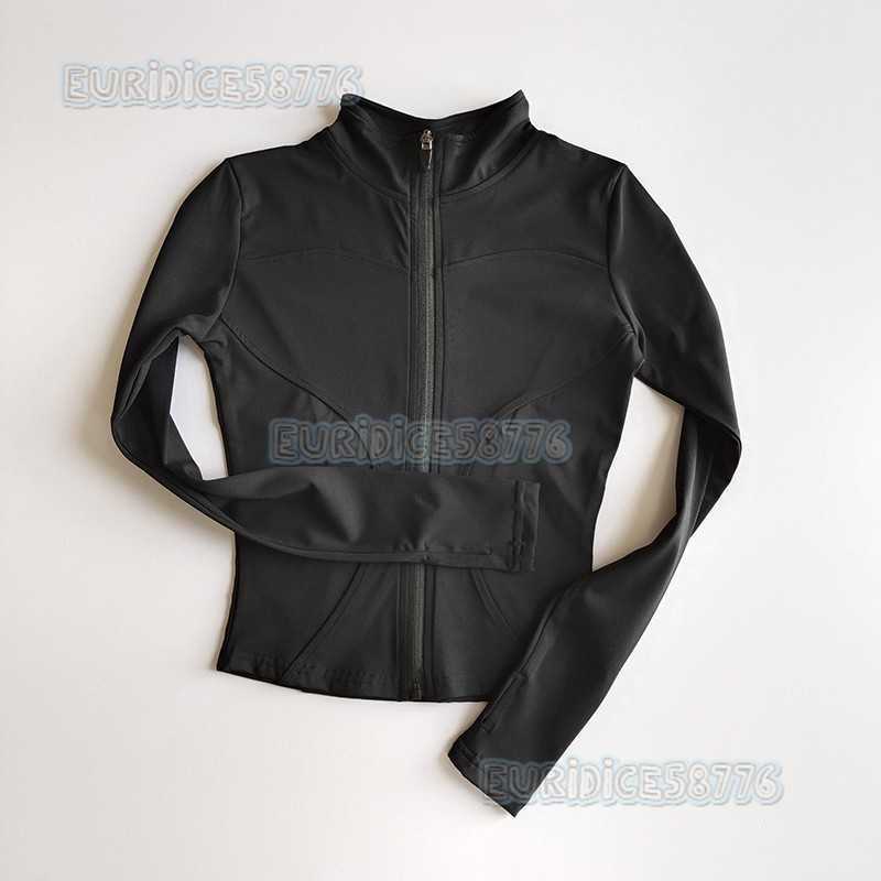 Sports Jacket Nylon Quick-dry Yoga Clothing Stand Collar Sports Running Jacket Long Sleeve Breathable Training Yoga Top H250819