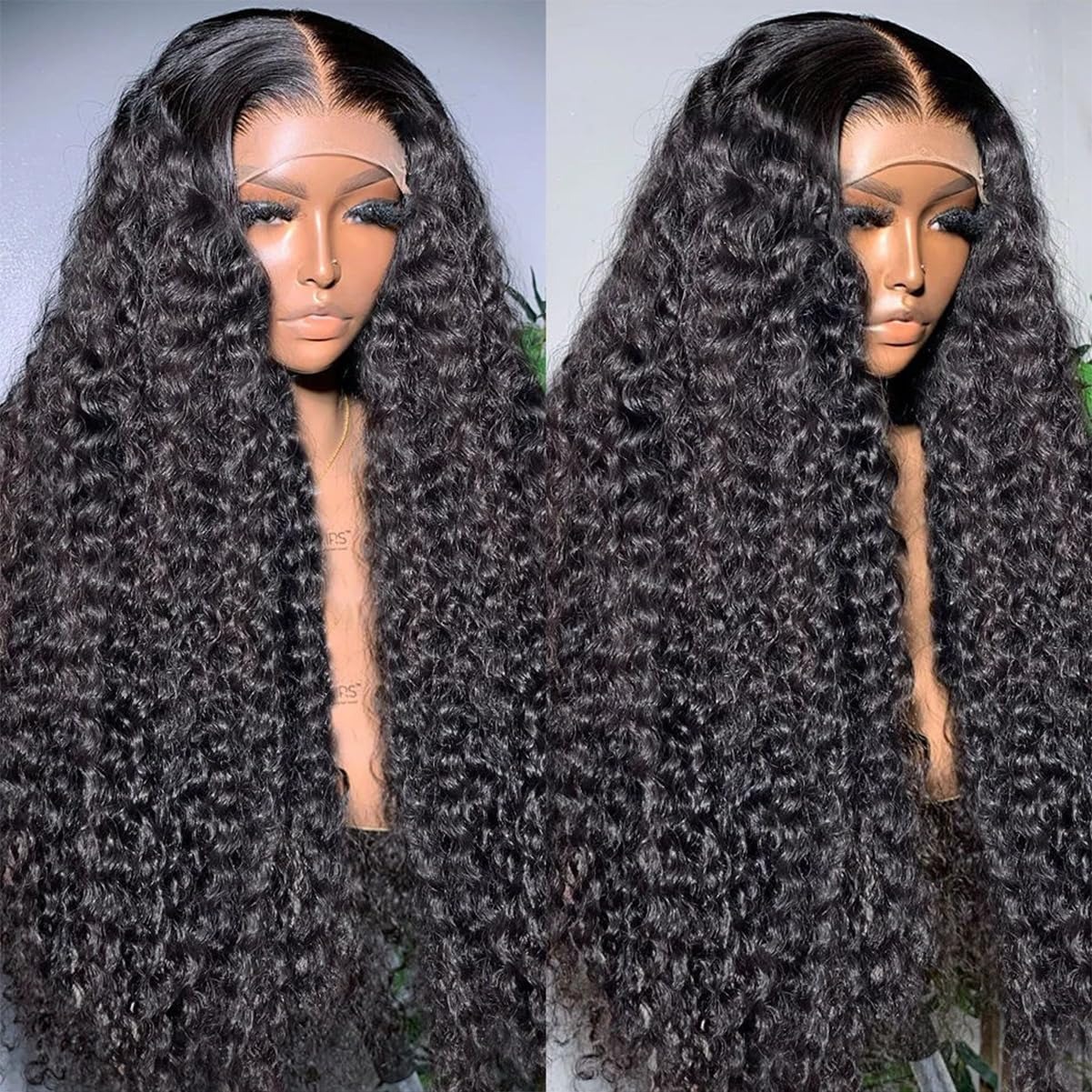 13x6 Deep Wave Lace Front Wigs Human Hair 180 Density, 30 Inch Curly Lace Frontal Wig for women Pre Plucked with Baby Hair