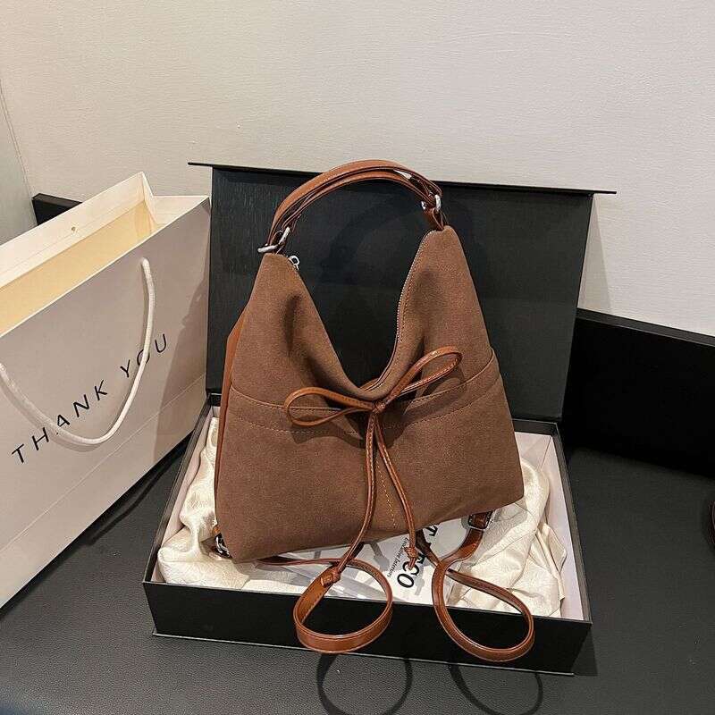 Trendy Multi back Bags 2024 New Bow Backpack Commuter Large Capacity Single Shoulder Tote Bag