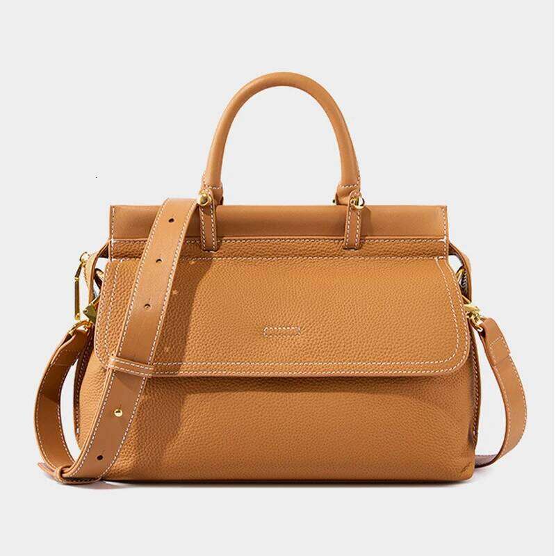 2025 New Style Ladies' Genuine Leather Light - And Fashionable Messenger Cowhide Shoulder Bags, Casual Cross