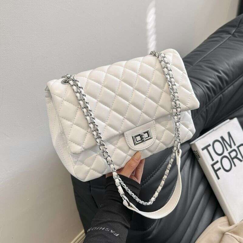 French dia grid chain small square with niche design, high-end Korean version, large capacity single shoulder