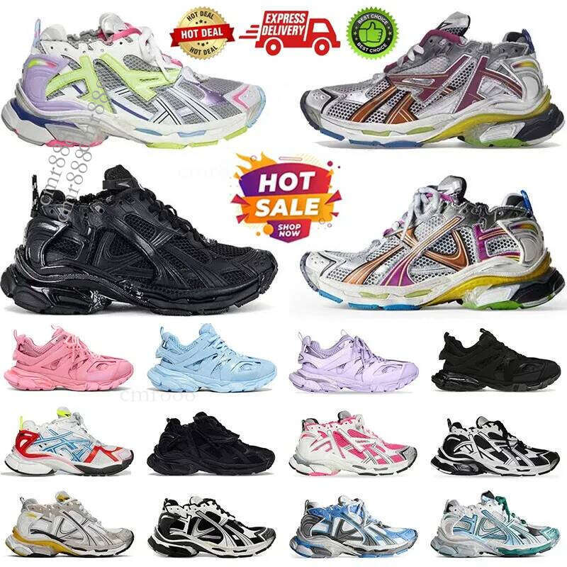 Designer Track 3.0 Runner 7.0 7.5 Casual Shoes Men Women Paris Triple White Black Pink Grey Beige Sneakers Gomma Leather Nylon Printed Platform Eur 35-46 top 21hb