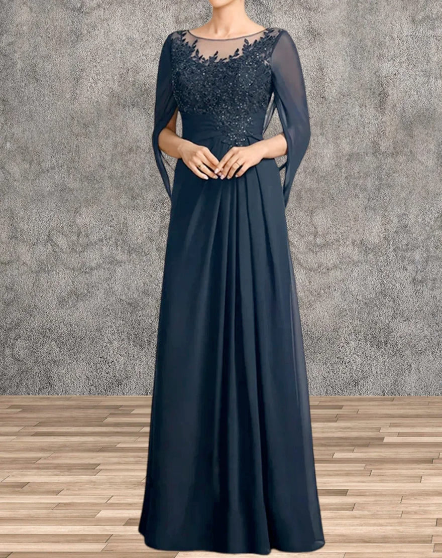 Wedding Guest Dresses Mother of the Bride Dresses for Wedding Party Dress Long Chiffon Lace Applique