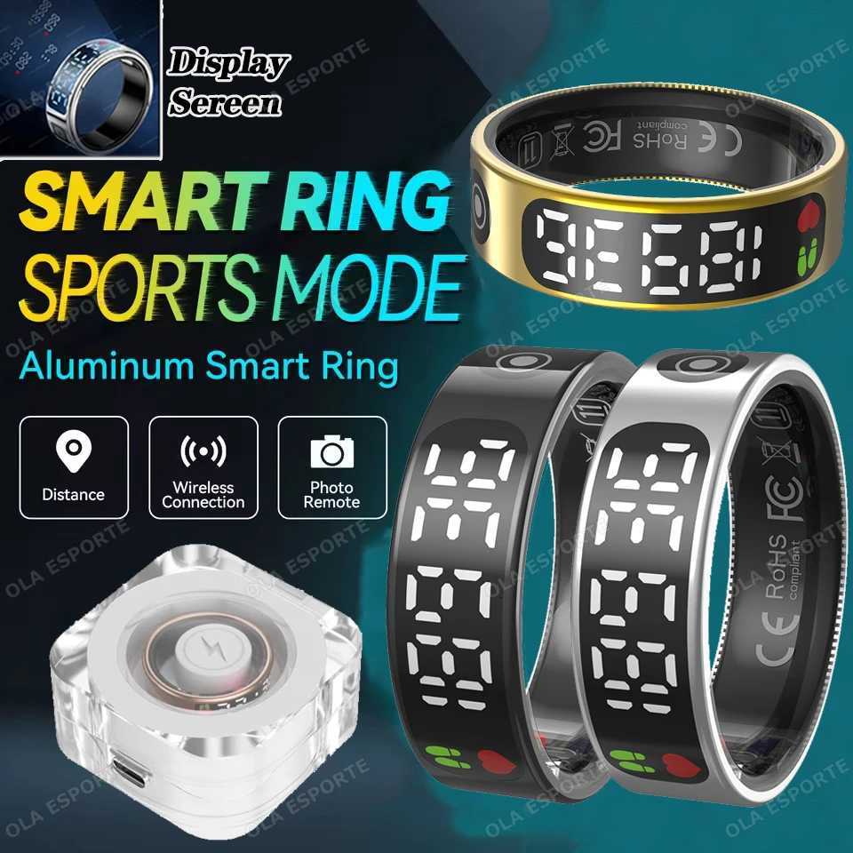 2025 New Smart Ring Smart Touch LED Display Screen Ring Gesture Swipe Video Health Monitor 5ATM Waterproof Smart Ring for Men and Women W250819