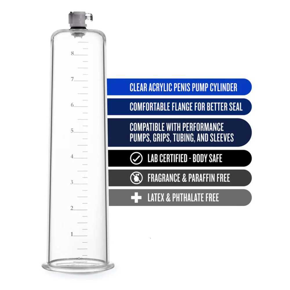 New 9in SMLXLXXL Penis Pump Acrylic Cup Accessories Sex Toy Tools Machine Penis Enlarger Enlargement Adult Sexy Toys for MenXJ250819