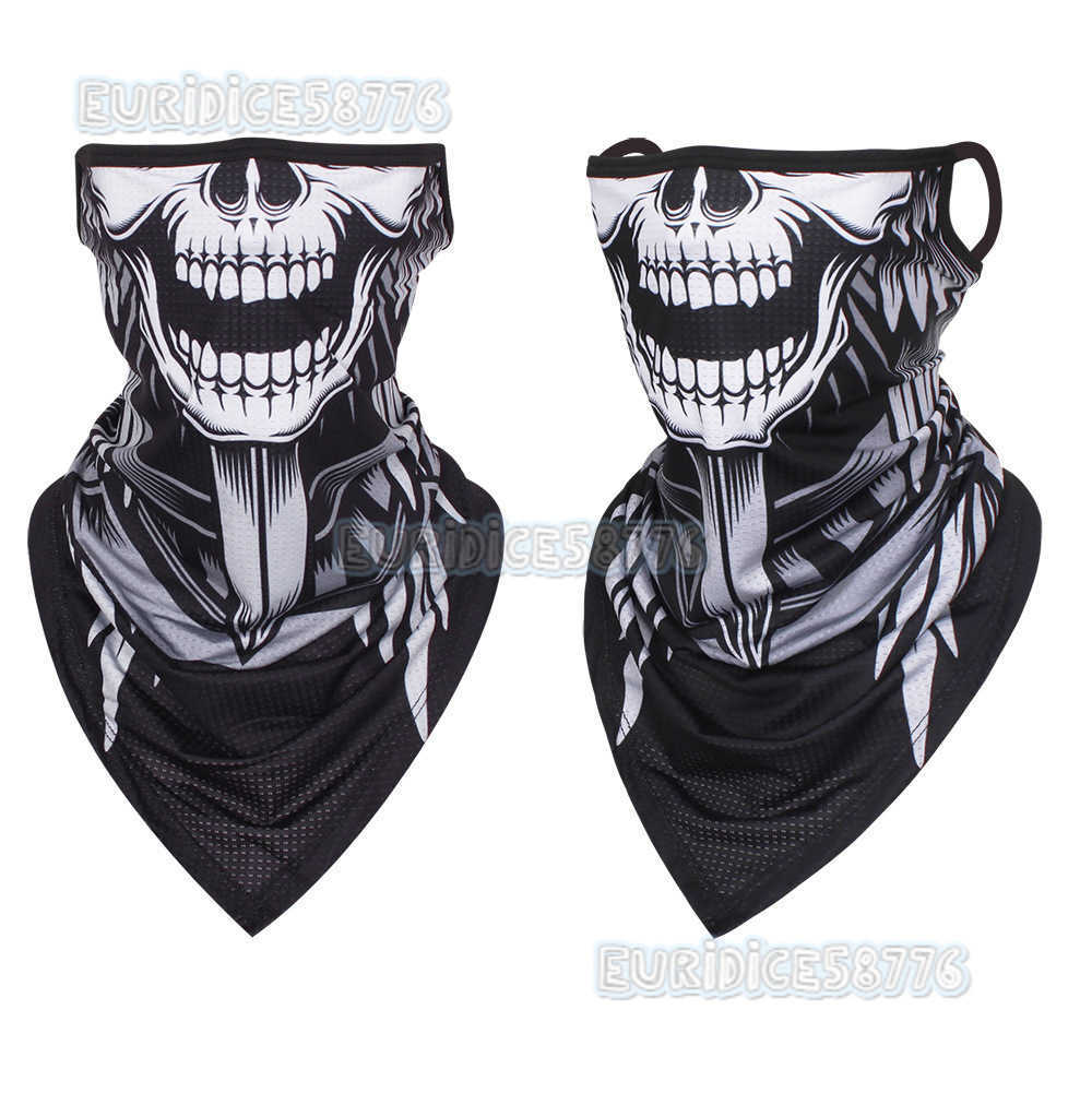 Outdoor Motorcycle New Product Digital Printed Mask Riding Ear Hanging Triangle Scarf Sun Protection Scarf Mask Magic Headscarf H250819