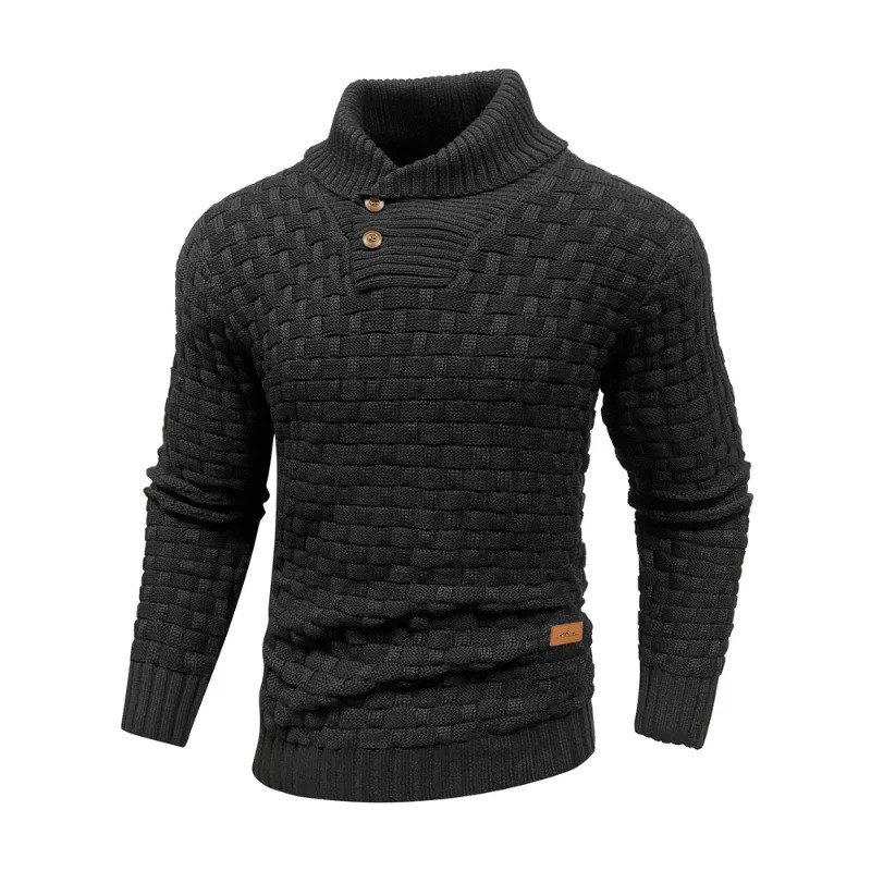Mens Sweater Winter Knitted Crew Neck Warm Soft Long Sleeve Pullover Textured Ribbed Edge Comfortable High Quality Top US Size 250819