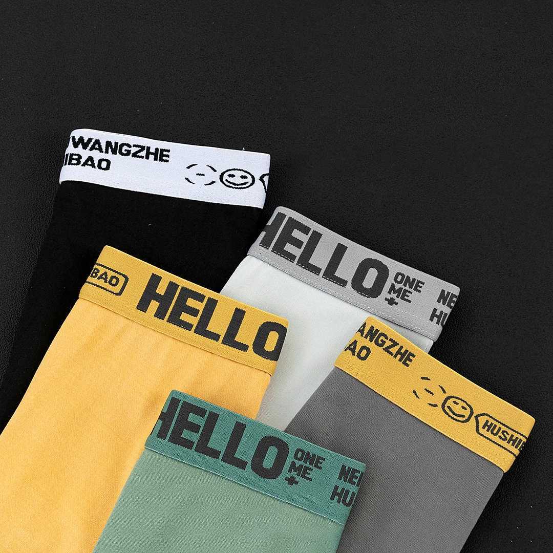 2pcs Mens Briefs Fashion Boxer Shorts Underwear Mens Panties Breathable Elastic Large Size Male Underpants W250819