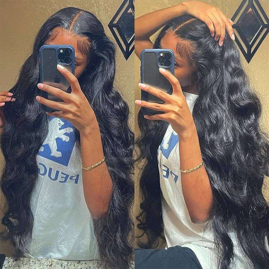 30 Inch Front Human Hair Brazilian Body Wave 13X4 13X6 HD Frontal Wigs For Women 5X5 Lace Closure Wig Pre Plucked