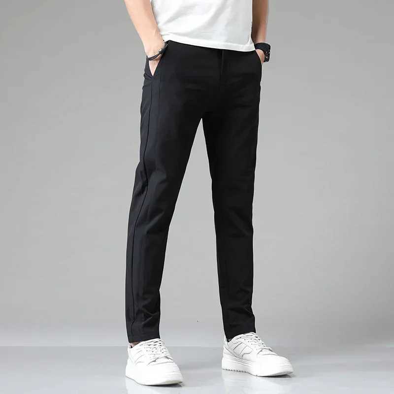 2024 Spring Summer Ultra-thin Mens Stretch Slim Straight Casual Pants High Quality Fashion Breathable Golf Sports Trousers W250819