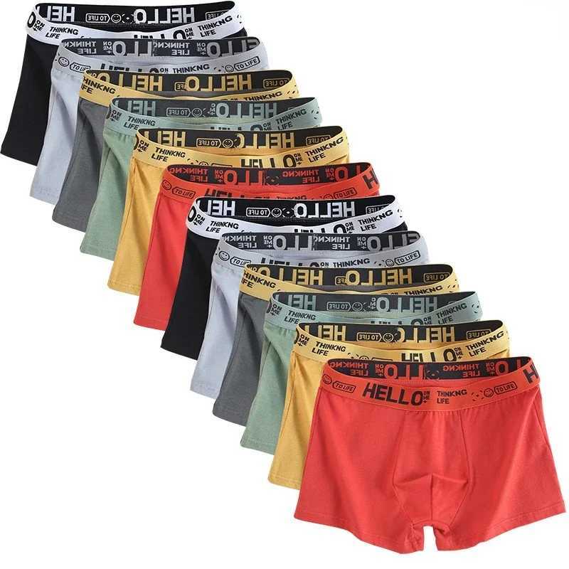 6Pcs Men Underwear Boys Cotton Underpants Male Pure Men Panties Shorts Breathable Boxer Shorts Comfortable Soft Plus Size W250819