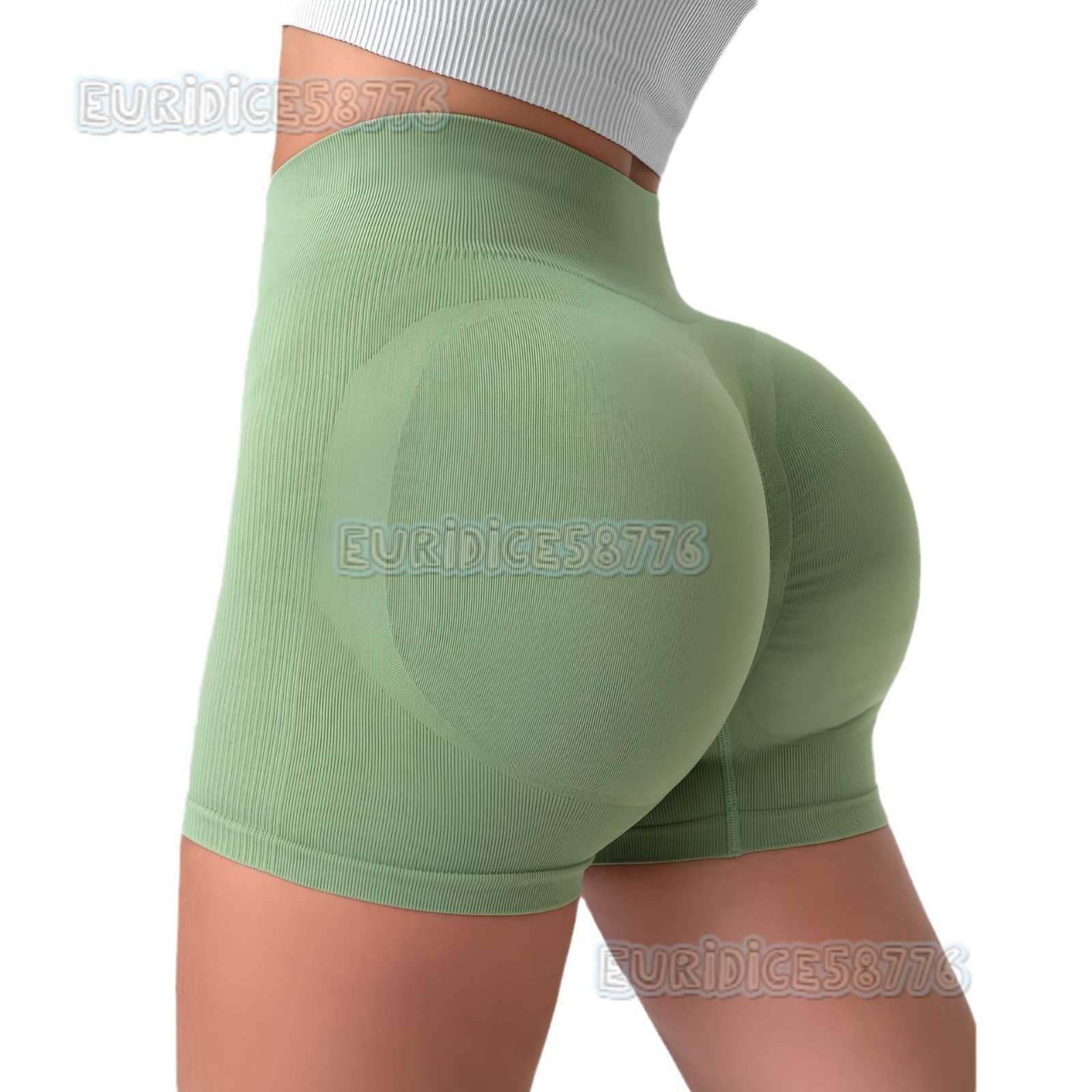 High Waist Sexy Peach Quick-dry Breathable Yoga Shorts for Women Running Sports Fitness Three-quarter Length Shorts H250819