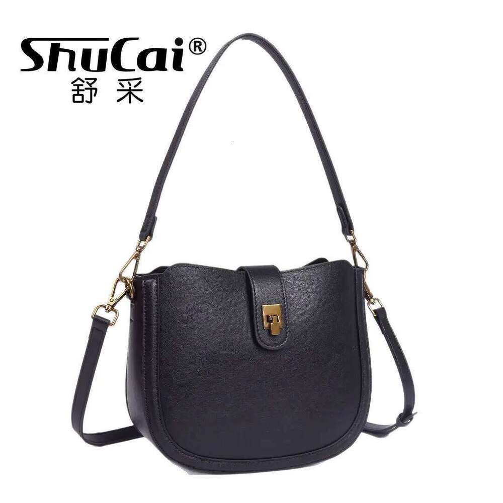 Women Genuine Leather Shoulder Crossbody Bags Ladies Soft Cowhide Handbag Female Fashion Designer High Quality Saddle Bag