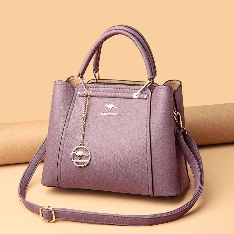 Women's soft leather handbag designer 3-layer single shoulder crossbody for women's high-capacity shopping brand messenger tote bag