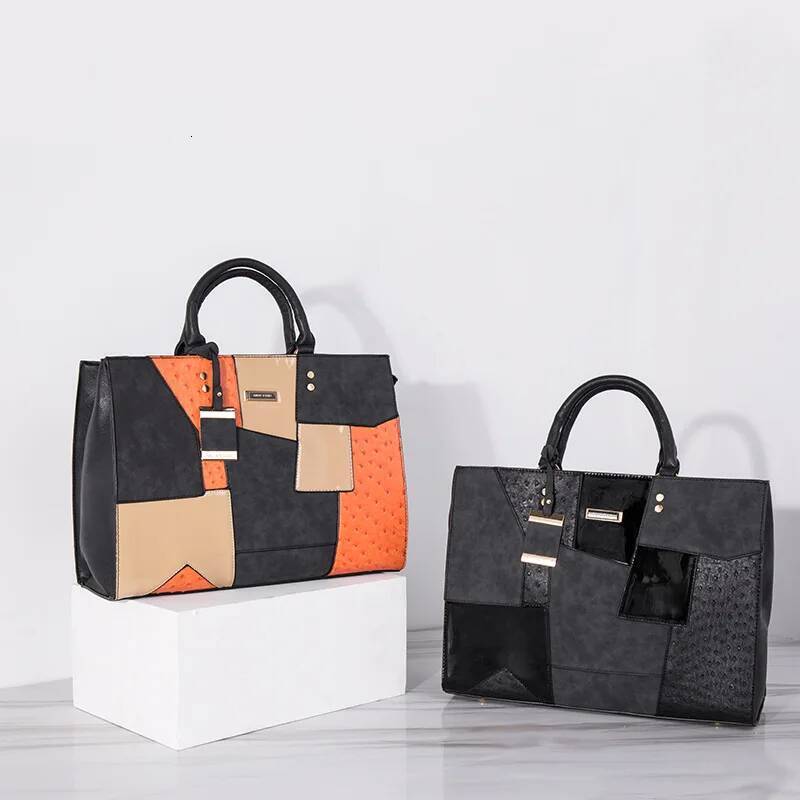 Bag Single Shoulder Trendy Large Capacity Women's Splicing Handbag Women Handbags Tote Bags