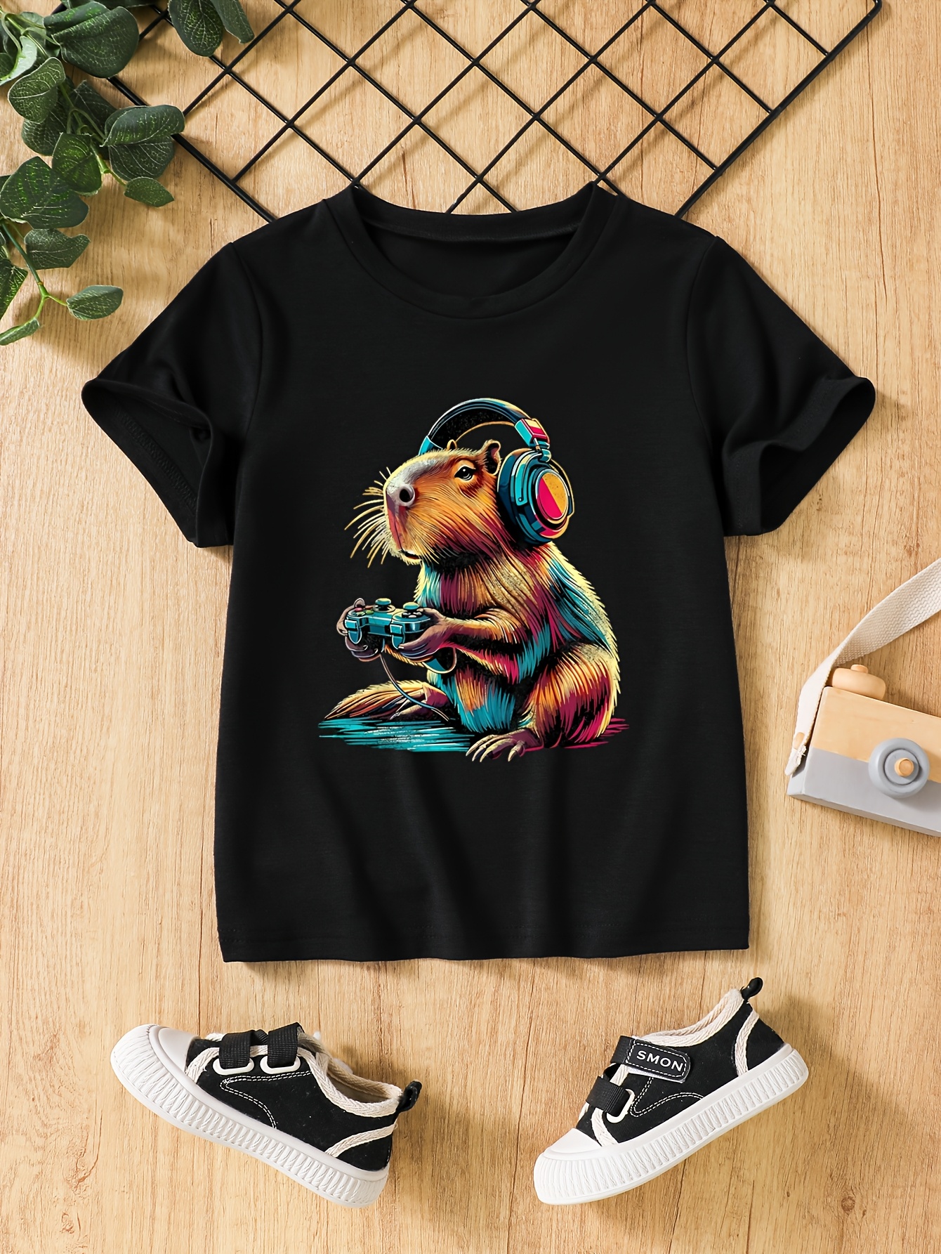 T-shirts Boys' Breathable Quick-Dry Mole Print Short-Sleeve Tee Set - Three-Pack