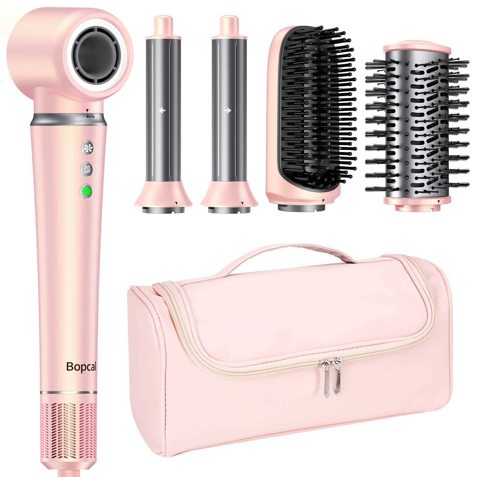 5 in 1 Hair Dryer with Bag 60000 RPM Blower Brush with 500m Negative Ionic Automatic Loop Irons 32 mm Hair Styler W250819