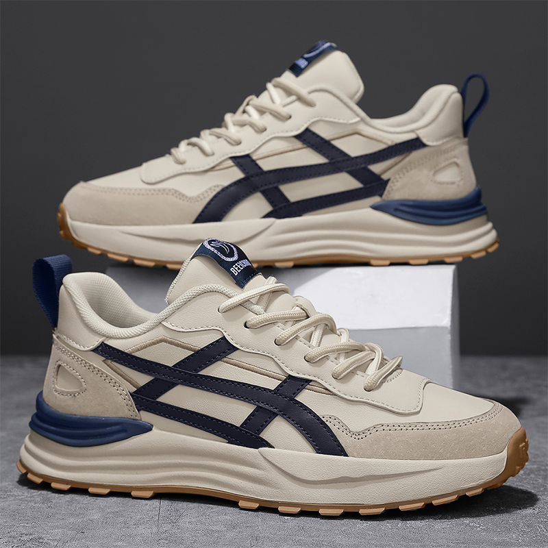 Summer trend, genuine leather soft sole dad shoes for men, 2025 new style, breathable and versatile sports leisure shoes