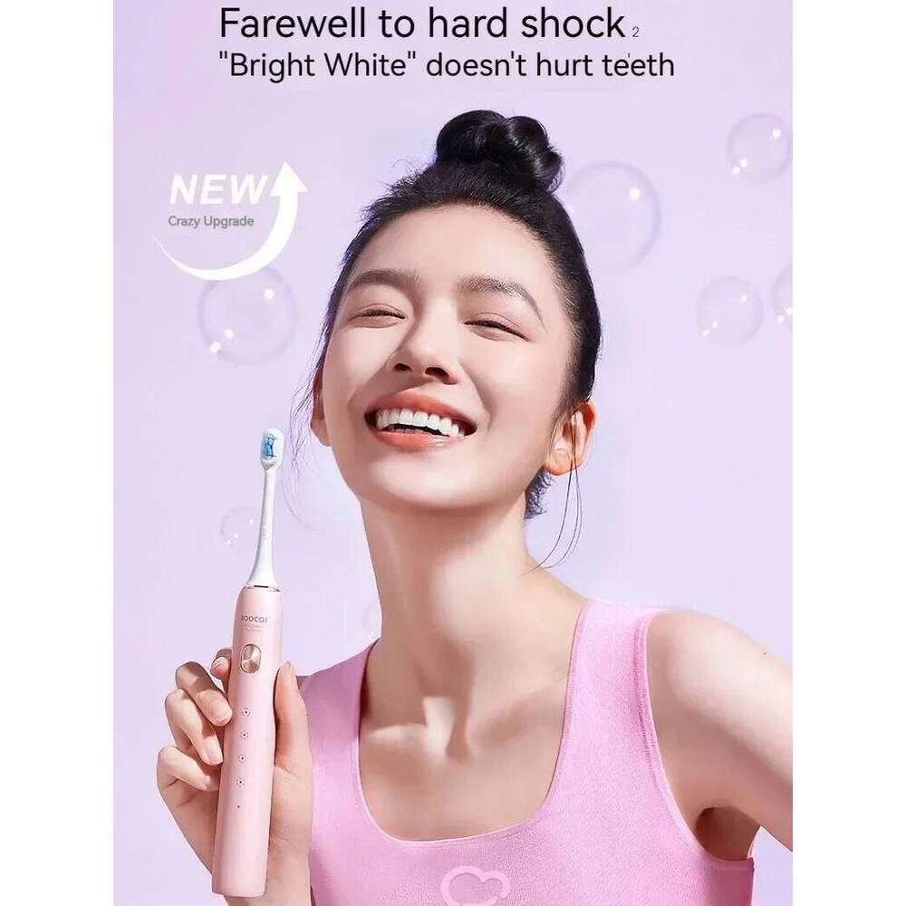 Adult Sonic Electric Smart IPX Waterproof Days Battery Life Ultrasonic Soft Cloud Toothbrush Heads