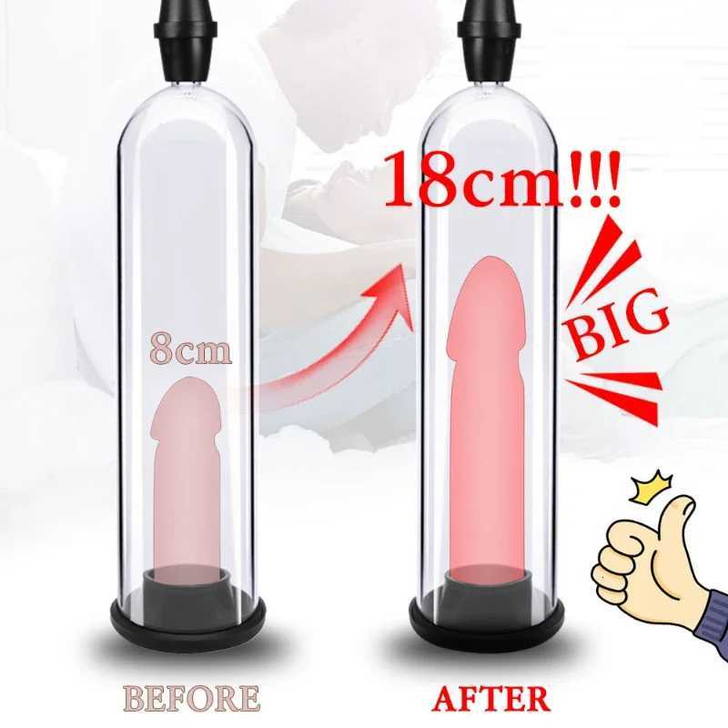 Male Penis Pump Manual Penis Enlarger Enhancement Erection SexToys For Men Vacuum Pump Big Size Trainer Male Long Lasting MasturbatorXJ250819