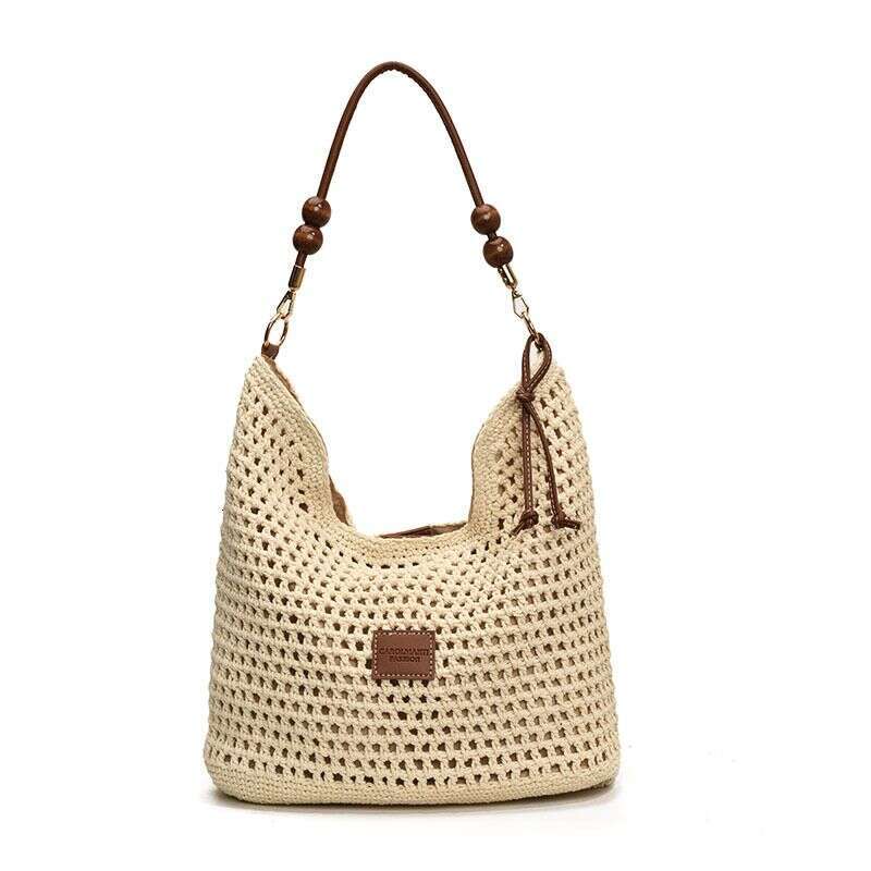 Woven Beach Fashion Large Capacity Tote 2024 New Trend INS Shoulder Elegant Casual Women's Bag