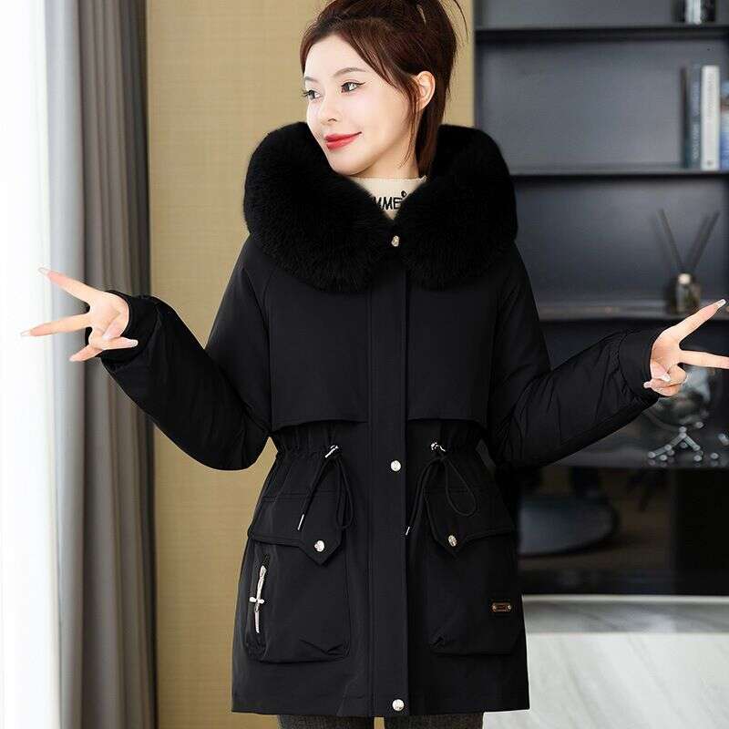 Women's Clothing new off season with detachable liner cotton padded jacket thick winter coat
