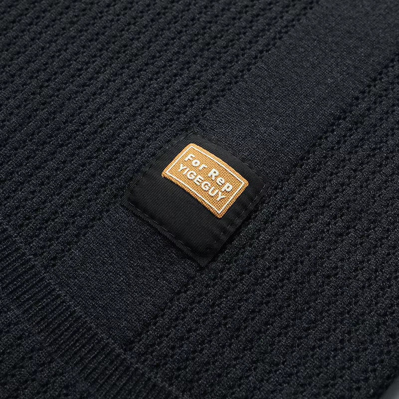 European highend suit collar solid color knitted cardigan mens autumn winter y button business casual sweater coat 250819