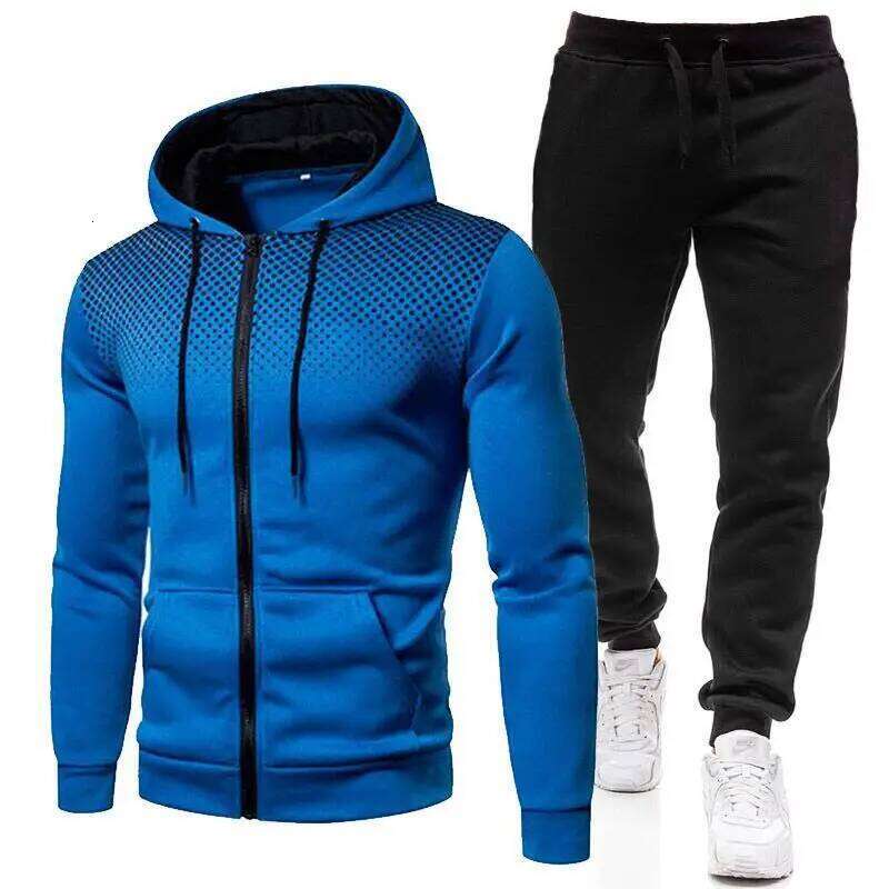 Casual Tracksuit Men Hooded Sweatshirt Outfit Spring Autumn Mens Sets Sportswear 2020 Male Hoodie+Pants 2Pcs Jogging Sports Suit