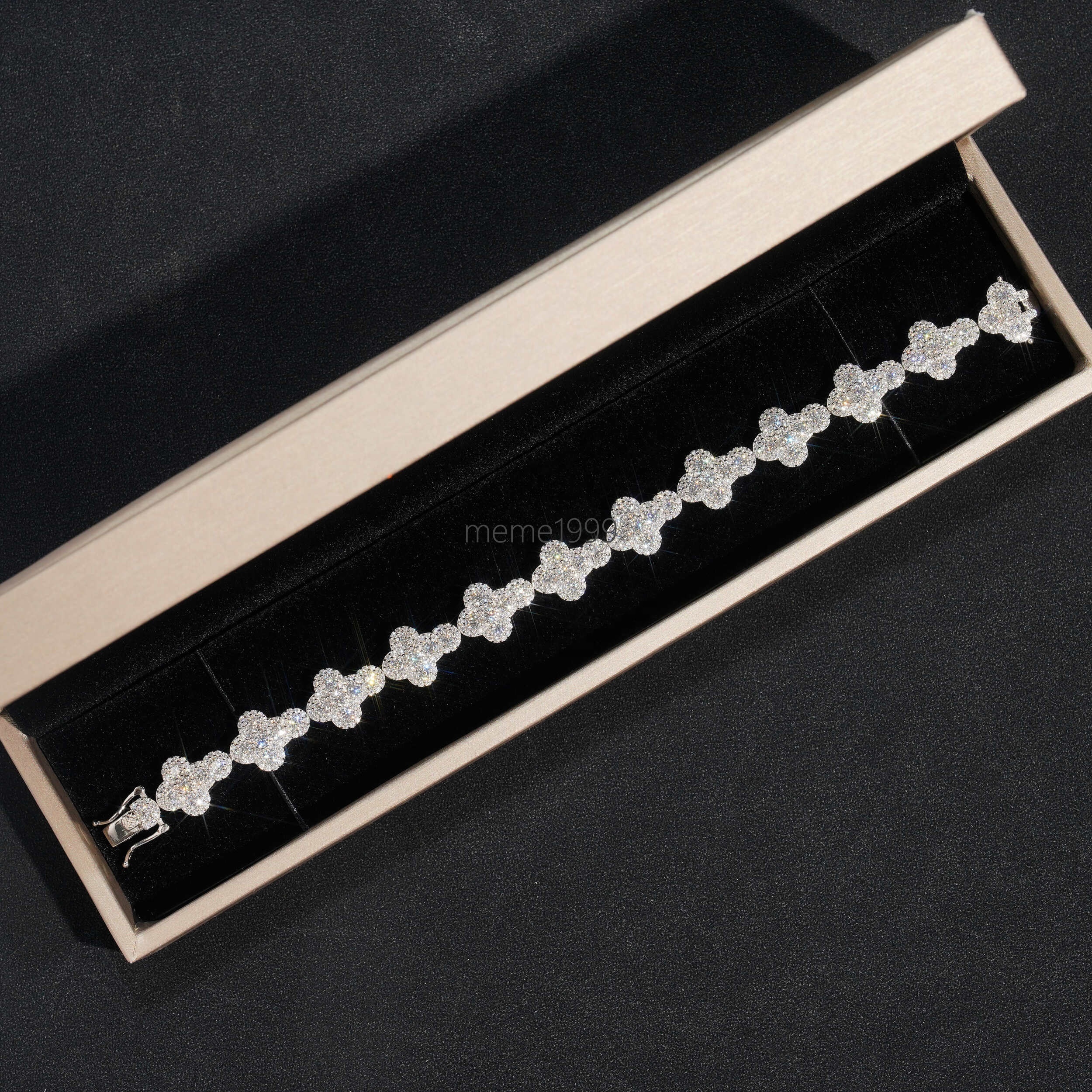 Hot Sale GRA Hip Hop Popular 13mm VVS Diamond 925 Sterling Silver Iced Out Cuban Link Chain Moissanite Cross Bracelet for Men