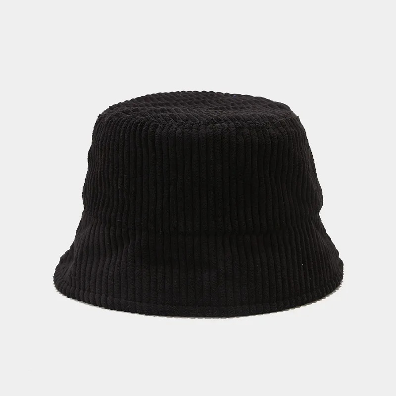 Spring Autumn Corduroy Bucket Hat Solid Color Women Men Fisherman Hat Hip Cap Foldable Bob u Panama Fishing Cap 250819