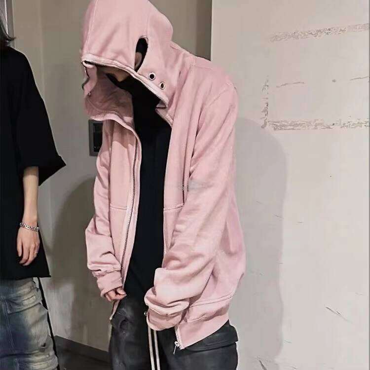 Men's Outdoor Full Zip up High Quality Oversized Hoodie with Hood Metal Eyelet and Opening