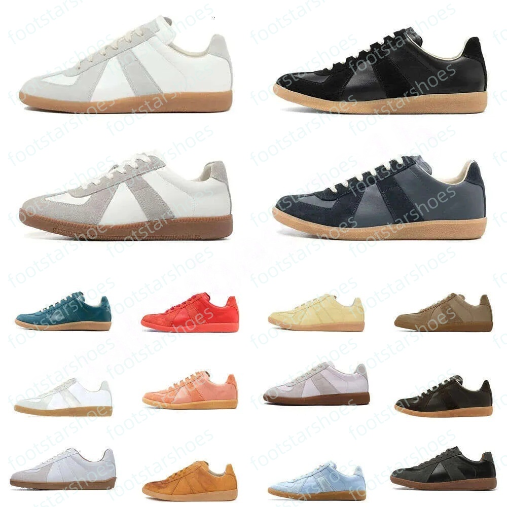 designer Shoes Sneakers replicaing german MM6 army gum gats Trainer paint Trainers gat Sneaker black grey white painter nude patent brown nutmeg Womens Mens
