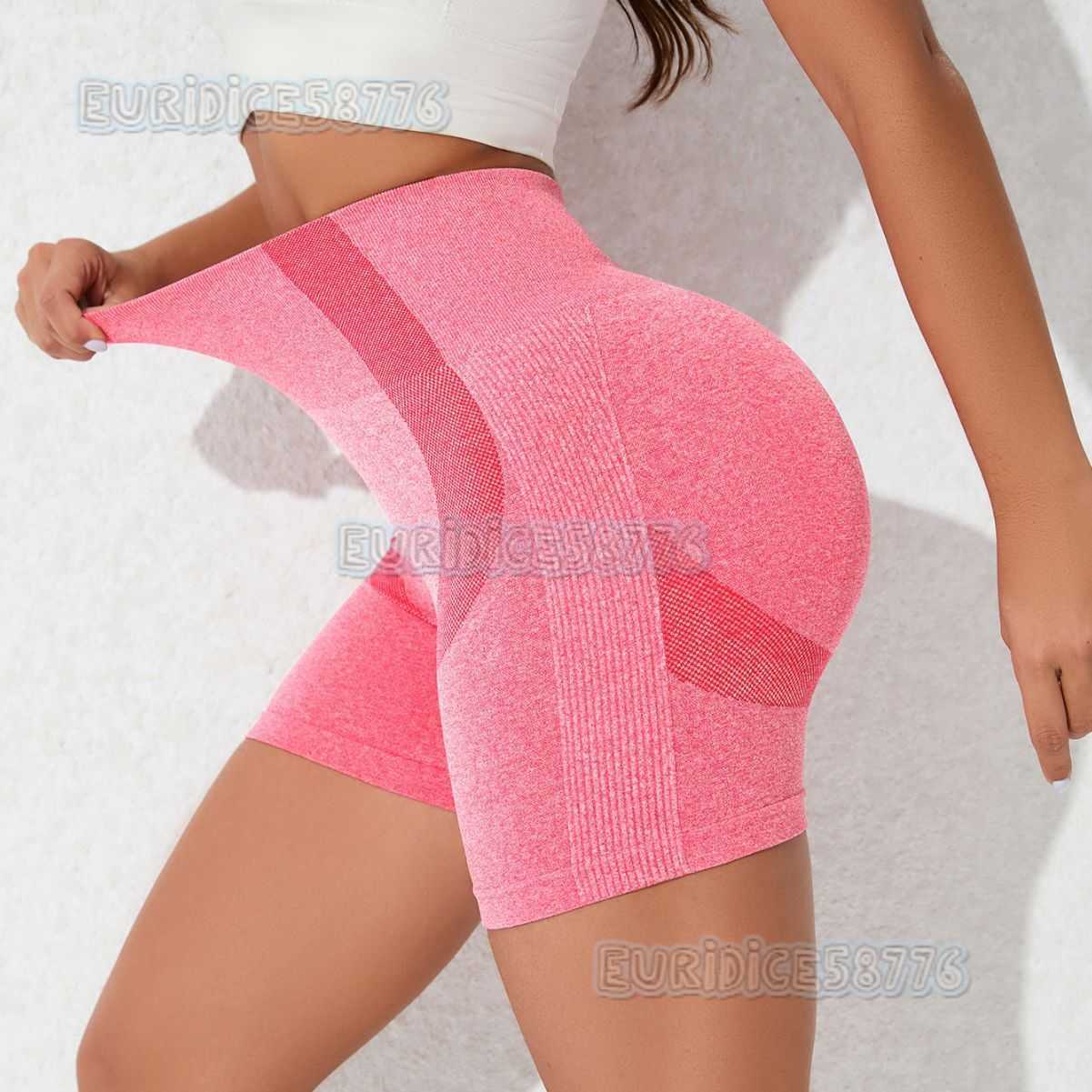 Peach Hip Yoga Shorts for Women High Waist Fitness Hip Lift Running Sports Shorts Quick-dry Fitness Three-quarter Shorts H250819