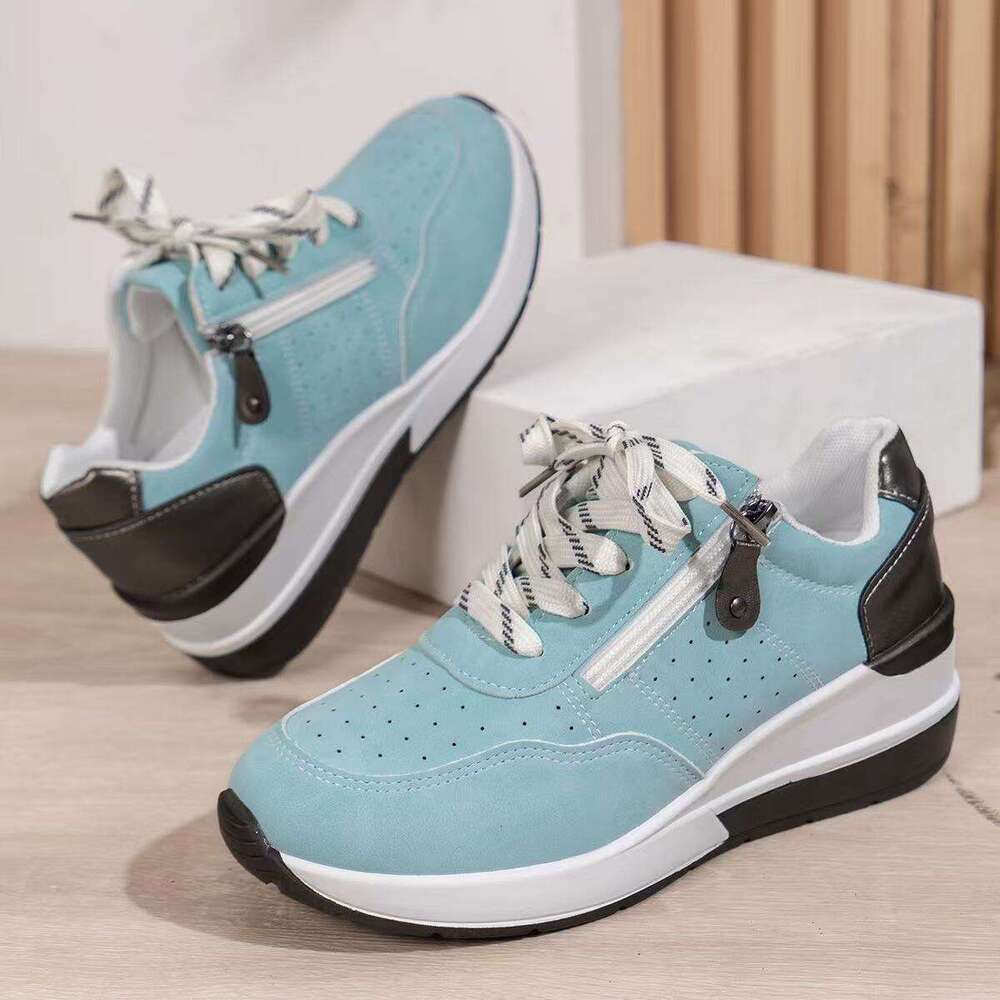 Women's Fashion Versatile 36-43 Large Size Sneakers New Wedge Thick Sole Casual Shoes