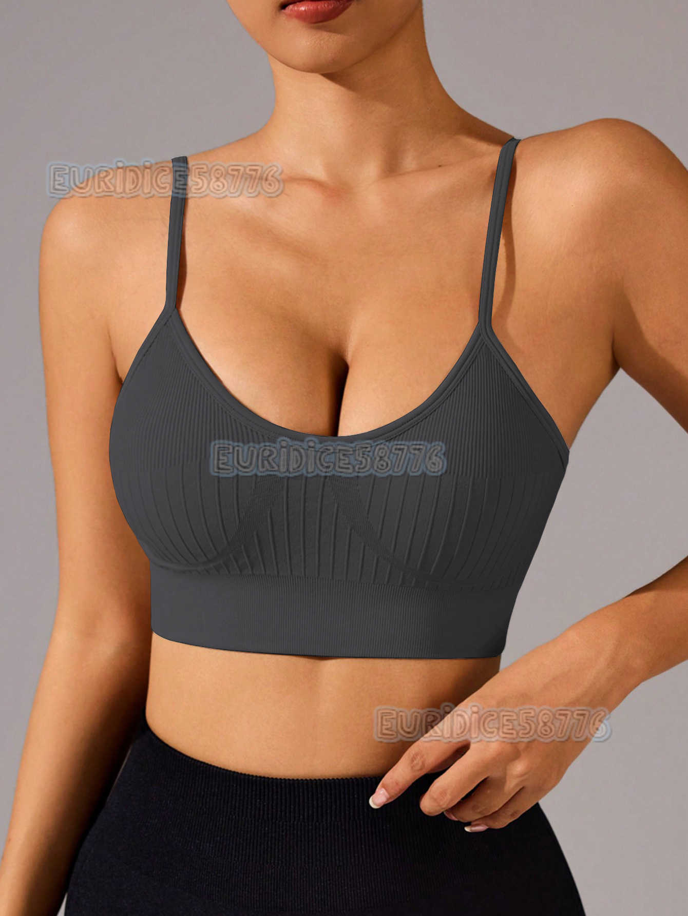 Backless Strap Yoga High-strength Shockproof Sports Bra High Elasticity Push-up Underwear Fitness Wear H250819