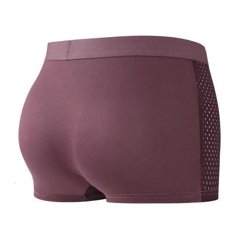4PcsLot Mens Ice Silk Pantie Underpant Shorts Breathable Underwear Mens Antibacterial Ultrathin Shorts Plus Size L-5XL W250819