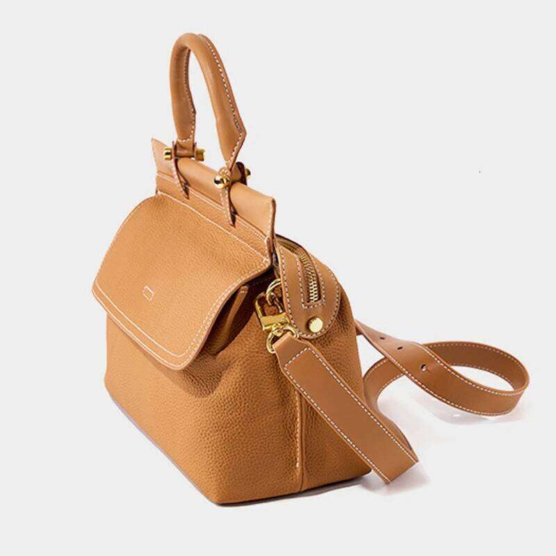 2025 New Style Ladies' Genuine Leather Light - And Fashionable Messenger Cowhide Shoulder Bags, Casual Cross