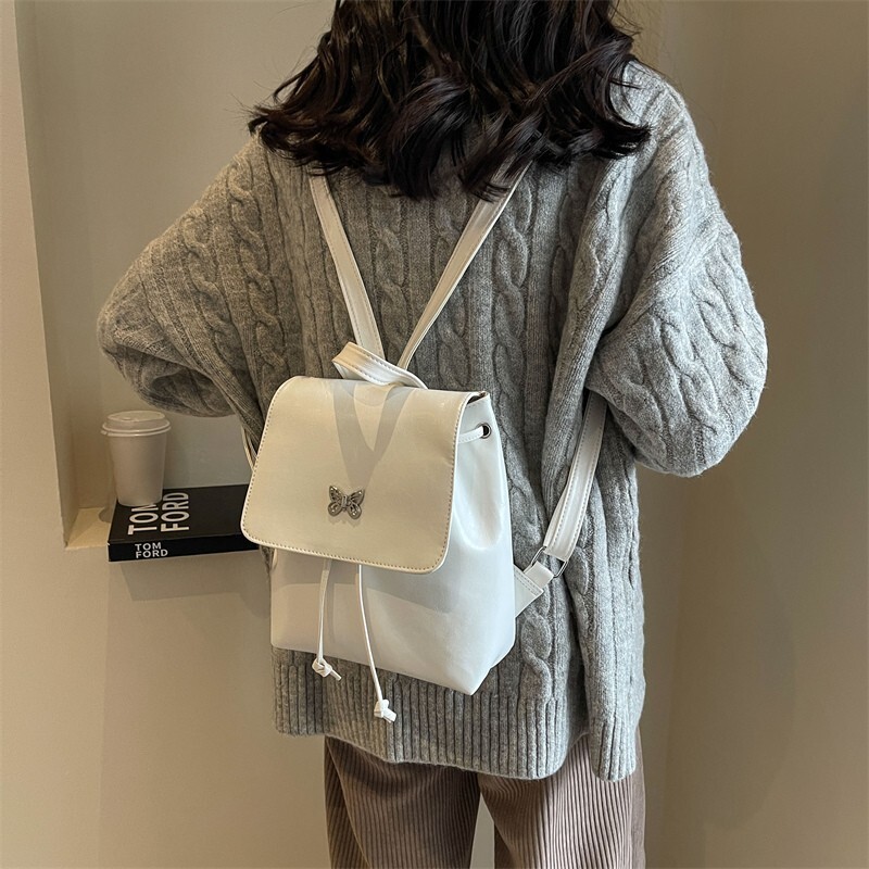 Free shipping designer Autumn New Fashion Retro Versatile Women Bag Trendy High-Quality Texture Backpack Korean Style Backpack