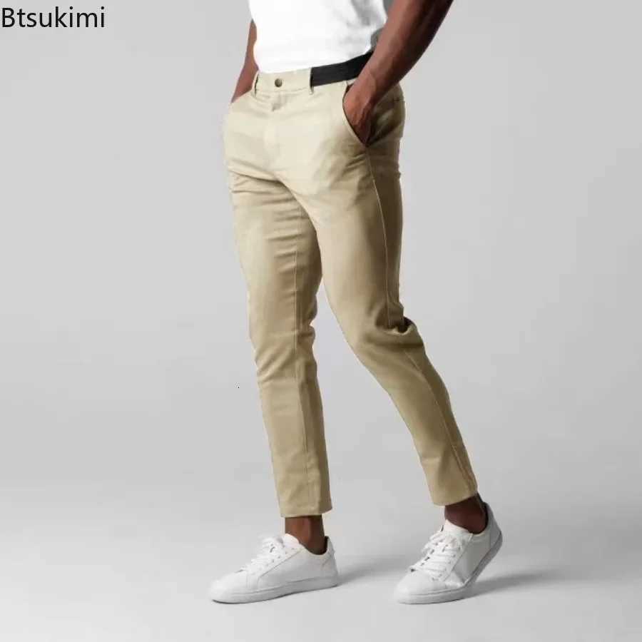 Spring Autumn New Mens Casual Pants Breathable Comfort Business All Match Elasticity Slim Long Pants Handsome Pencil Pants Male W250819
