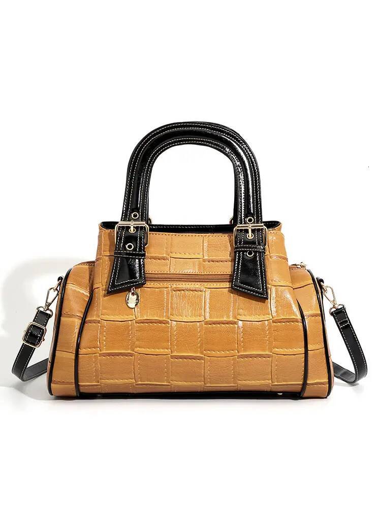 QJBY Designer Brand High Quality Woven Leather Handbag For Women Large Capacity Multi-Layer 2024 New In Crossbody Bags