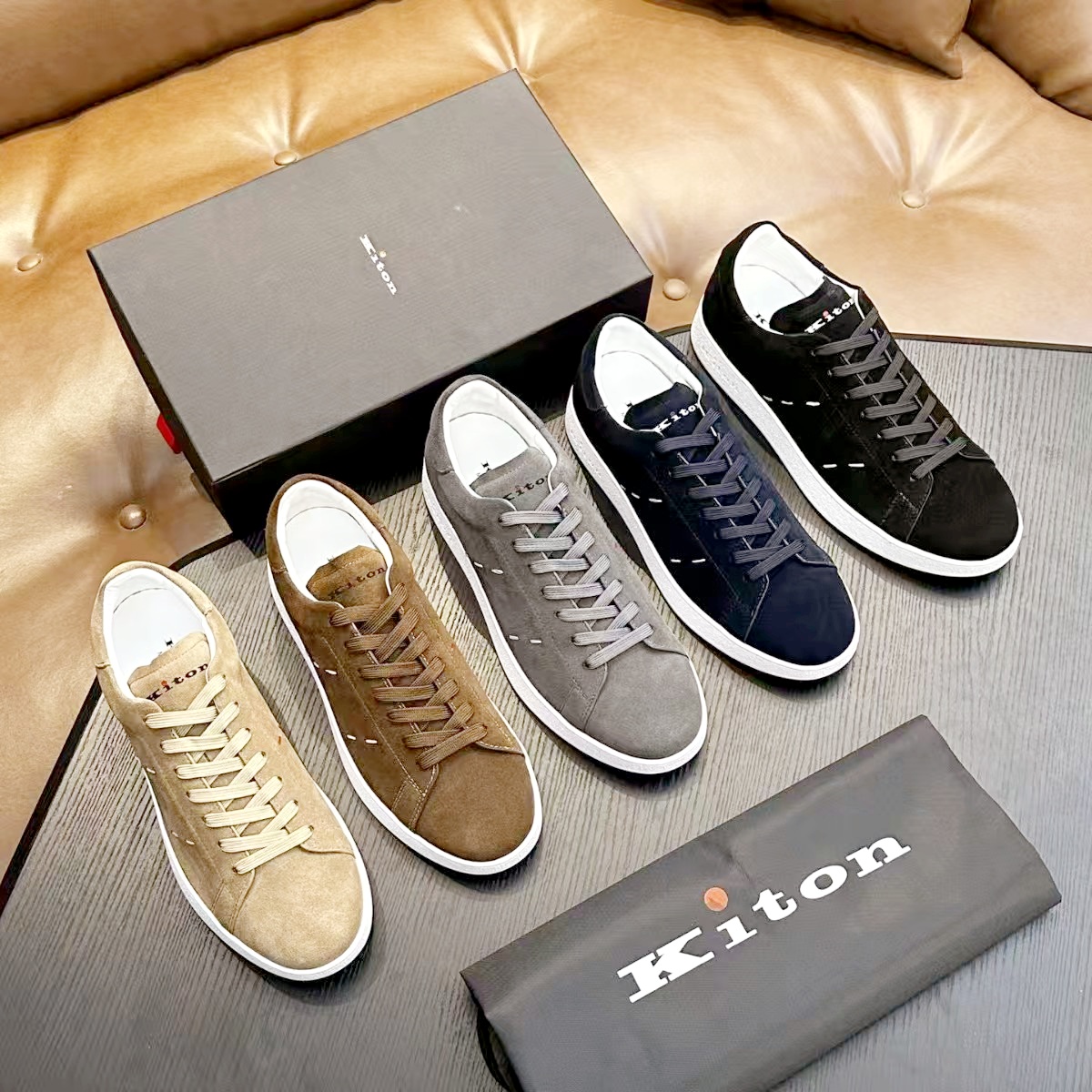High quality Dress shoe kiton Suede Leather Lace-up Casual shoe sac Designer shoe Men's sneakers Luxury Falt business fashion brand Loafers Hike outdoor Sport shoes