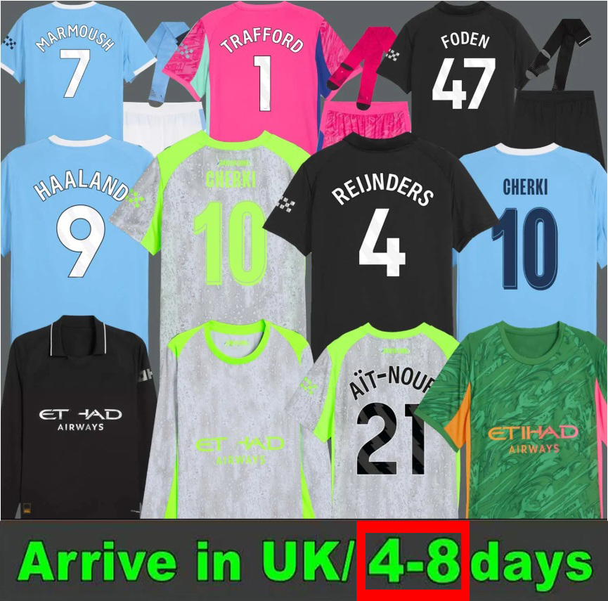 new 9 HAALAND 25 26 Soccer Jerseys 8 KovaCiC McATEE 11 DOKU 2025 2026 GREALISH 7 MAHREZ 47 FODEN BERNARDO KHUSANOV AIT NOURI RODRIGO Football Shirt Men Kids MAN CITY